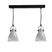 Masterlight Retro industrie eettafellampIndustria 27 Bow 2-lichts wit met zwart - 2007-06-06-B-K-70-2