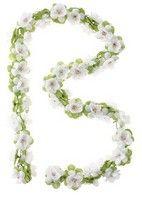 Basil roses garland - bloemenstreng - wit