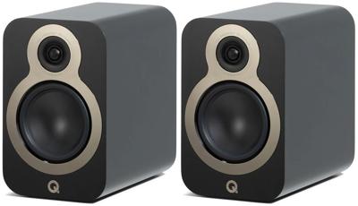 Q Acoustics 3030c Boekenplank Speakers (per paar) - Zwart satijn