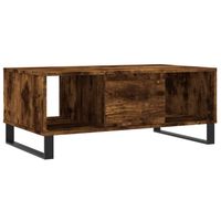 vidaXL Salontafel 90x50x36,5 cm bewerkt hout gerookt eikenkleurig - thumbnail