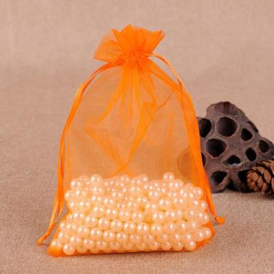 100 PCS geschenk zakken sieraden organza zakje bruiloft verjaardag partij drawable zakjes Gift Bag grootte: 20x30cm (oranje)