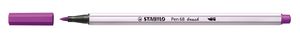 STABILO Pen 68 brush, premium brush viltstift, lila, per stuk