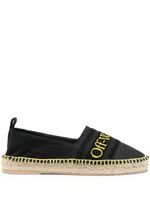 Off-White espadrilles à logo brodé - Noir