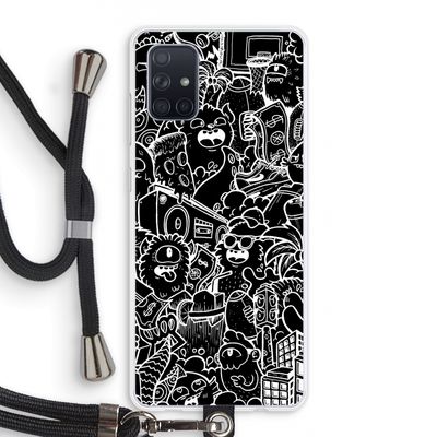 Vexx Black City : Samsung Galaxy A71 Transparant Hoesje met koord