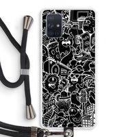 Vexx Black City : Samsung Galaxy A71 Transparant Hoesje met koord Vexx Black City : Samsung Galaxy A71 Transparant Hoesje met koord