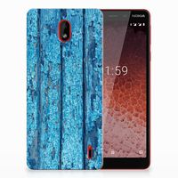 Nokia 1 Plus Bumper Hoesje Wood Blue