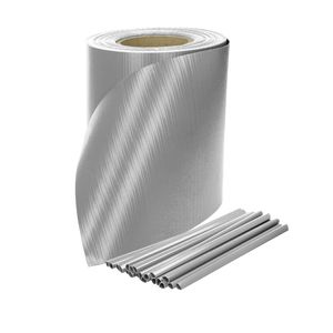 PVC Privacy Strip Roll 35 m met 20 Fixing Clips Grijs