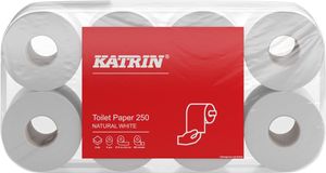 Katrin toiletpapier, 2-laags, 250 vel, pak van 8 rollen