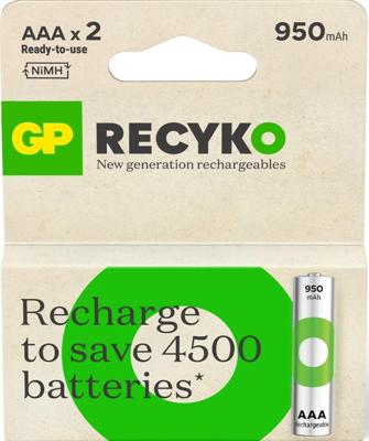 GP NiMH oplaadbare batterij AAA 950mA blister(2) - 3311420