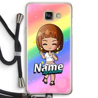 Chibi Maker vrouw: Samsung Galaxy A5 (2016) Transparant Hoesje met koord