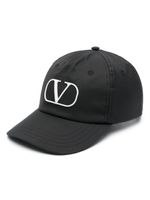 Valentino Garavani casquette en coton à détail VLogoif monogrammé brodé - Noir