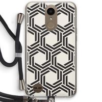 Geometrisch patroon: LG K10 (2017) Transparant Hoesje met koord
