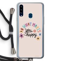 Happy days: Samsung Galaxy A20s Transparant Hoesje met koord