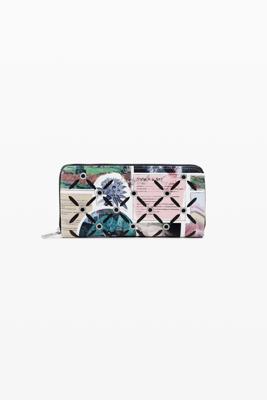 Grote geperforeerde collage portemonnee - MATERIAL FINISHES - U