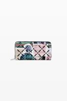 Grote geperforeerde collage portemonnee - MATERIAL FINISHES - U