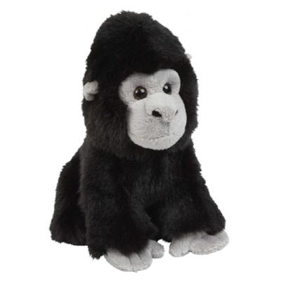 Ravensden Pluche knuffel dier - Gorilla aap - zwart - 18 cm - apen