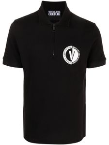 Versace Jeans Couture polo en coton à logo imprimé - Noir