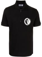 Versace Jeans Couture polo en coton à logo imprimé - Noir