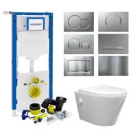 Geberit up320 Toiletset Bidesta | Rimless | Met Bidetkraan | Mat Wit | Sigma Drukplaat