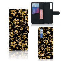 Sony Xperia 1 II Hoesje Gouden Bloemen