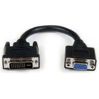 StarTech.com 20cm DVI naar VGA Verloopkabel DVI-I male naar VGA female - thumbnail