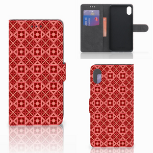 Apple iPhone Xs Max Telefoon Hoesje Batik Rood