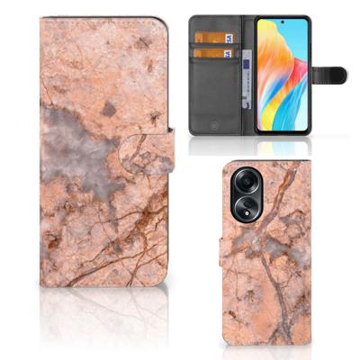 OPPO A58 4G | Bookcase | Marmer Oranje