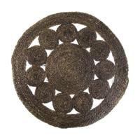 Mat Natural Grass zwart 58 cm | 4 stuks