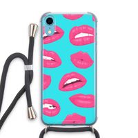 Bite my lip: iPhone XR Transparant Hoesje met koord