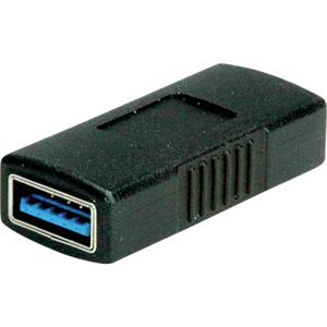 VALUE 12.99.2997 tussenstuk voor kabels USB Type A Zwart