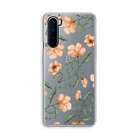 Peachy flowers: OnePlus Nord Transparant Hoesje