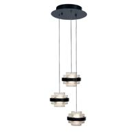 Highlight HanglampDynasty zwart rond 5-lichts helder glas - H5503.20