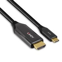 Lindy 43367 video kabel adapter 1 m USB Type-C HDMI Type A (Standaard) Zwart - thumbnail