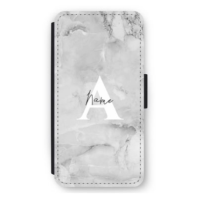 Ivory Marble: iPhone 11 Flip Hoesje