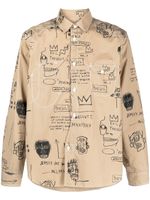 Junya Watanabe MAN chemise en coton à imprimé graphique - Tons neutres