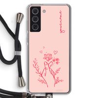 Giving Flowers: Samsung Galaxy S21 FE Transparant Hoesje met koord