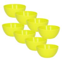 Plasticforte Schaaltjes - 8x stuks - kunststof - kommetjes - dessert/ontbijt - D14 x H6 cm - groen