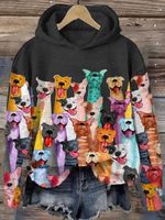 Casual Hoodie Knitted Loose Sweatshirt - thumbnail