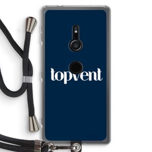 Topvent Navy: Sony Xperia XZ2 Transparant Hoesje met koord