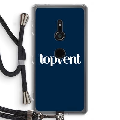 Topvent Navy: Sony Xperia XZ2 Transparant Hoesje met koord