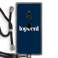 Topvent Navy: Sony Xperia XZ2 Transparant Hoesje met koord