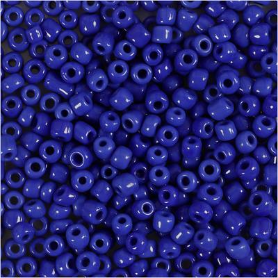 Creativ Company Rocailles, d 3 mm, afm 8/0, gatgrootte 0,6-1,0 mm, blauw, 25 gr/ 1 doos
