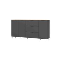 Dressoir Amalfi Grafiet-Eiken L