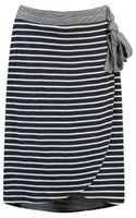 Bloomings wrap overlay skirt stripe navy - thumbnail