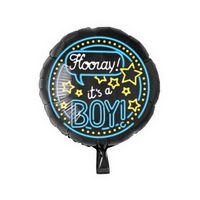 Neon Folieballon It's a boy - 46cm - thumbnail