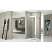 Novellini Rose G draaideur 90/96x200cm mat-chroom profiel en helder glas ROSEG901B