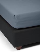 Essenza Minte Denim Hoeslaken Satijn