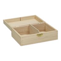 Playwood Houten kaarten kist met klepdeksel Playwood Houten kaarten kist met klepdeksel