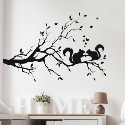 Eekhoorn twig slaapkamer woonkamer decoratie verwisselbare muur sticker