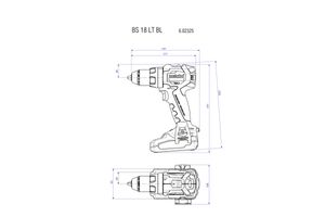 Metabo BS 18 LT BL 2100 RPM Zonder sleutel 1,8 kg Zwart, Groen, Rood